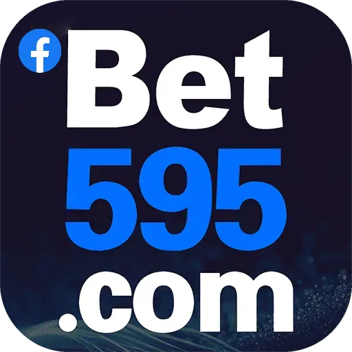 Imagem promovendo a página oficial da 595bet no Facebook